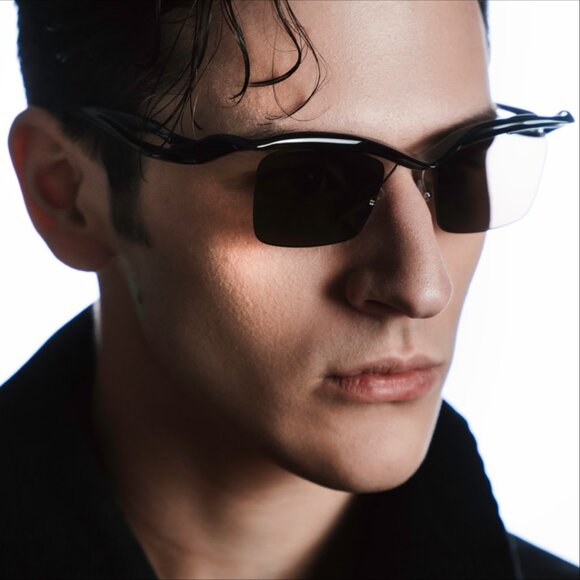 BRAND NEW Prada PRA15S 1AB8C1 Black Brown Rectangle Unisex Sunglasses 0PR A15S - Picture 9 of 10